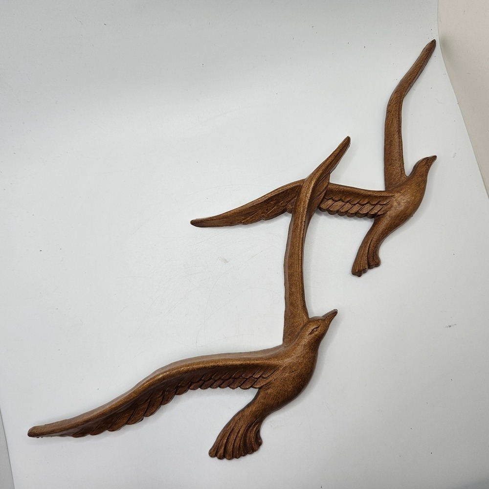 Vintage HOMCO Flying Bird Wall Decor Set Mid Century Birds USA Retro Pair
